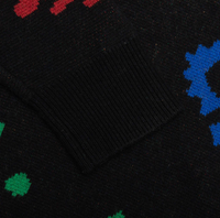 Rhude Bandana Knit Crewneck - Black/Red/Green MSRP $1,325