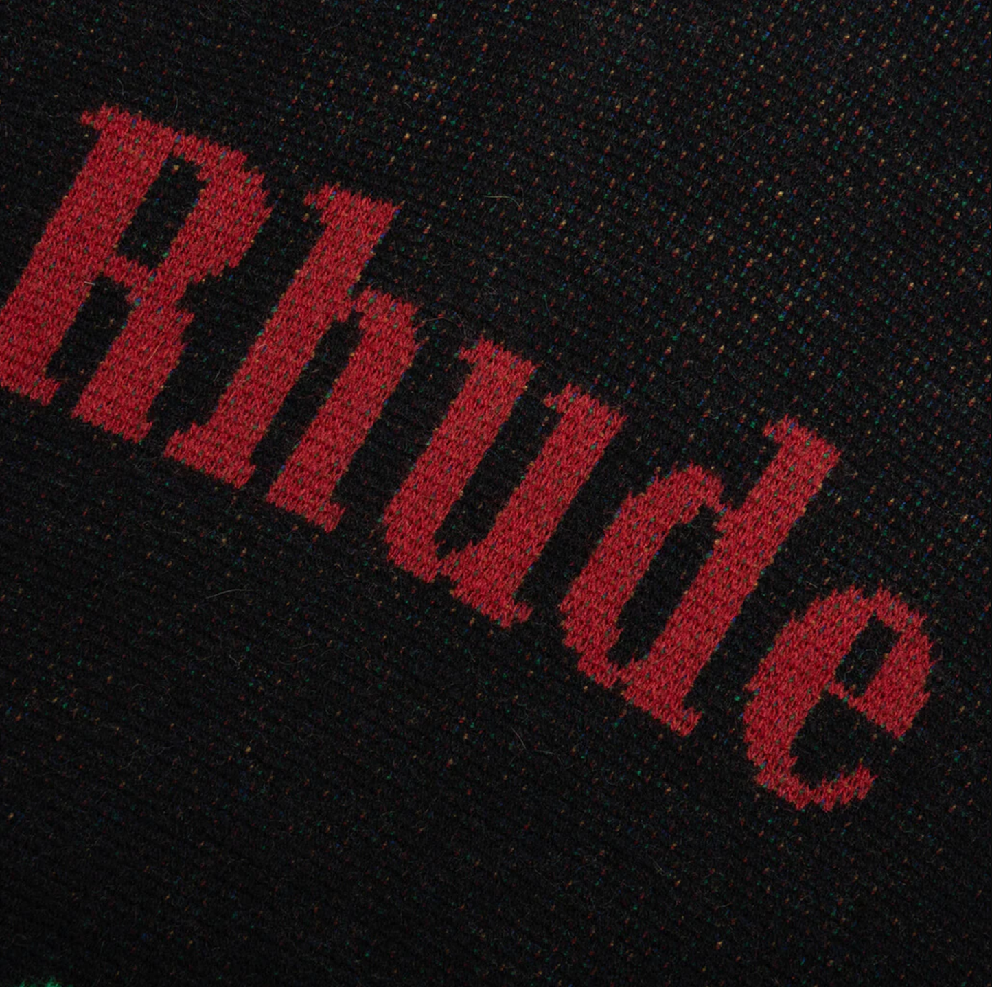 Rhude Bandana Knit Crewneck - Black/Red/Green MSRP $1,325