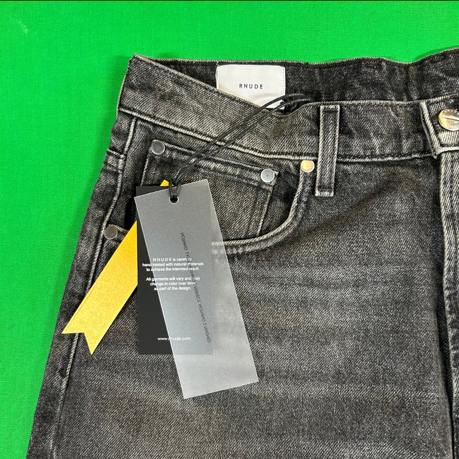 RHUDE Authentic Wide Leg Black Denim Mens Jeans Size 30 MSRP:$795.00