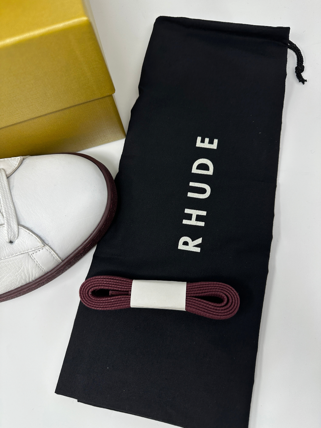 Rhude Court Shoe - White/Maroon MSRP $670