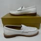 RHUDE Authentic Men's Slip On White Leather Penny Loafer Size 12M MSRP $595