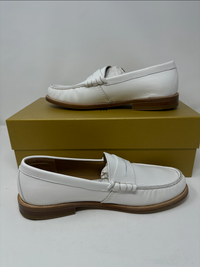 RHUDE Authentic Men's Slip On White Leather Penny Loafer Size 10M MSRP $595