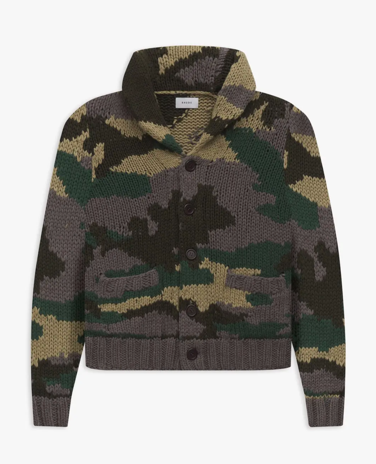 (MSRP:$1295.00) Rhude Camo Cardigan MSRP:$1295.00