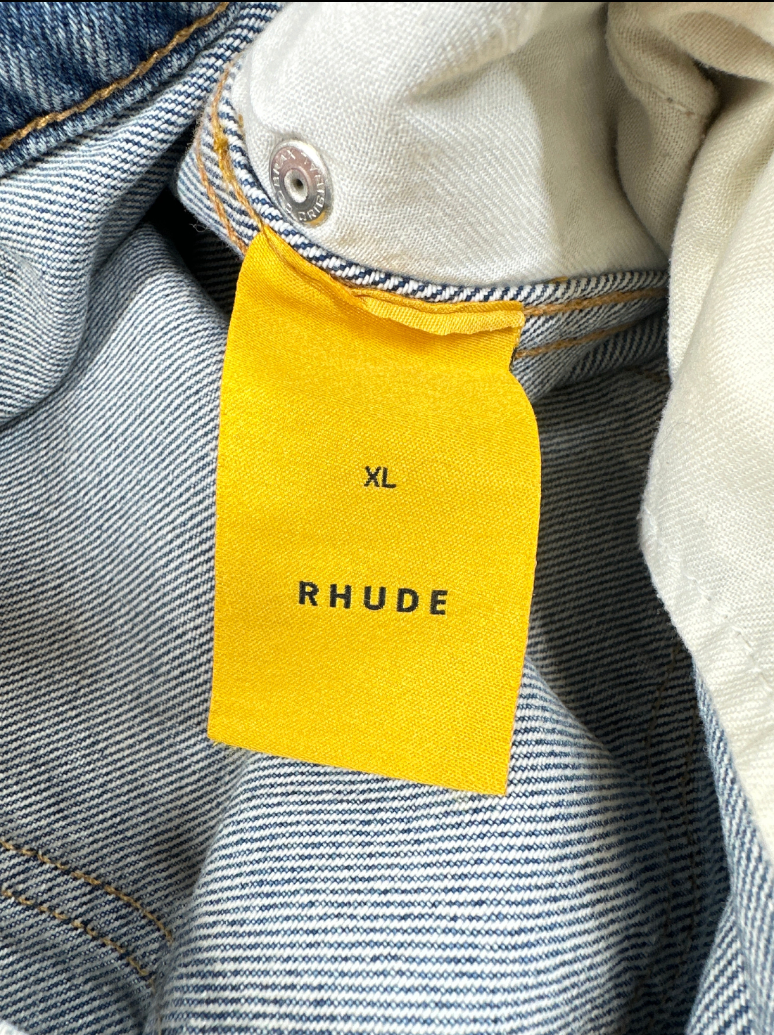 RHUDE Authentic Reza Denim Double Knee Indigo Pants Mens Size XL MSRP:$975.00