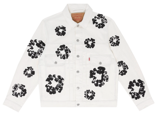 Denim Tears X Levi's 'All Over Wreath' White Denim Jacket Size Large