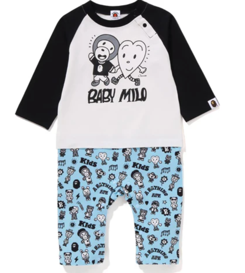 Bape Kids X Chocomoo Milo Friends Romper In White Size 70