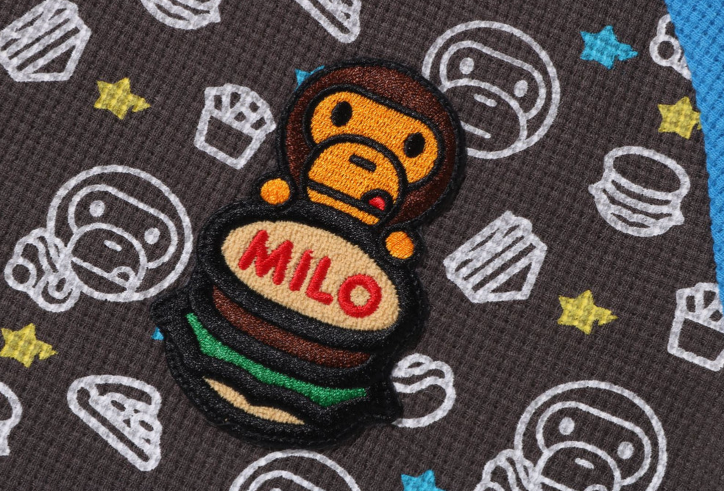 Bape Kids Baby Milo Junk Food Charcoal Raglan T-Shirt Size 80