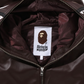 Bape Shark FW22 Full-Zip Brown Leather Jacket Size XL