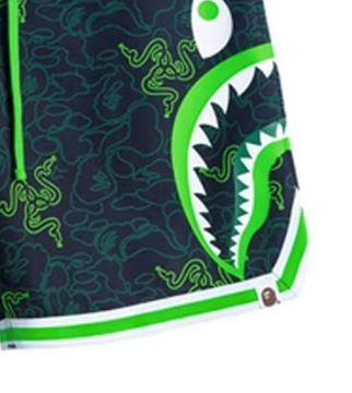 Bape X Razer Neon Camo Basketball Sweat Shorts Size XXL