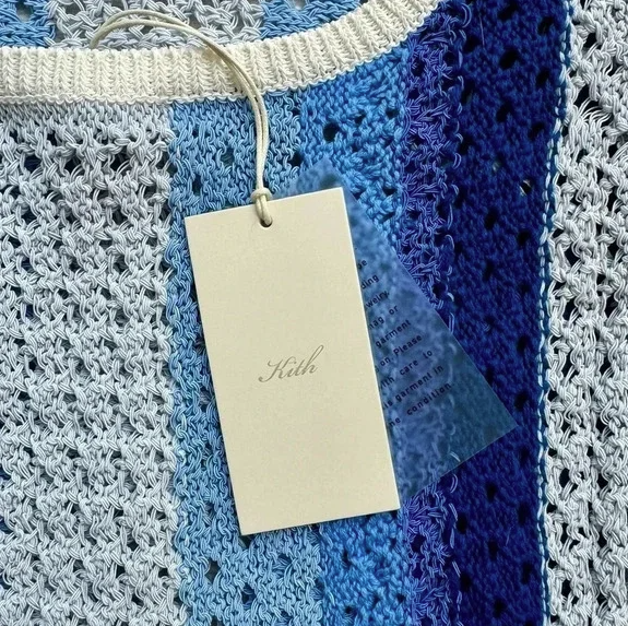 Kith Women's Crochet Knit Anya Mini Dress 'Kyanite' Size XL