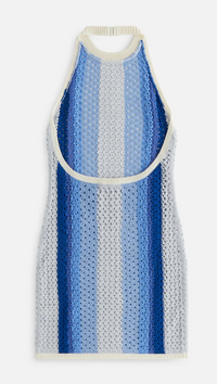 Kith Women's Crochet Knit Anya Mini Dress 'Kyanite' Size XL