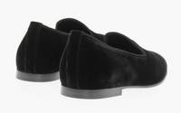 Palm Angels Monogram Embroidered Black Velvet Loafers Size 40 (7M)