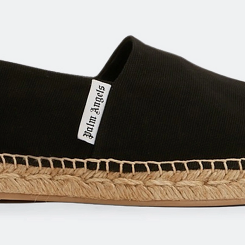 Palm Angels Canvas Espadrille Black Slip On Shoes Size 42 (9M)