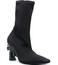Palm Angels Women's Palm Tree Black Suede Ankle Boots Size 36 (MSRP: $1,080)