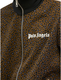 Palm Angels Leopard Black/White/Brown Track Jacket Size Large