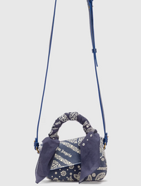 Palm Angels Mini Blue Bandana Crash Hand Bag (MSRP: $705.00)