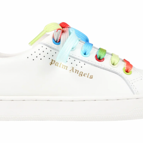 Palm Angels Girl's Palm 1 Low White/Pink Sneakers Size 32