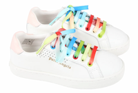 Palm Angels Girl's Palm 1 Low White/Pink Sneakers Size 34