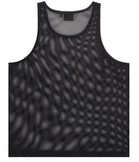 Stussy X Denim Tears Black Mesh Tanktop Size Large