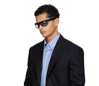 Tom Ford Men's Shiny Black/Blue Anders Rectangular Sunglasses FT1363