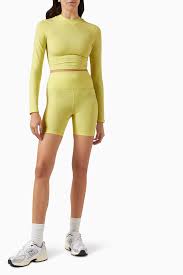 Kith Women's Lana Active Biker Ii - Light/Pastel Yellow XL MSRP: $130