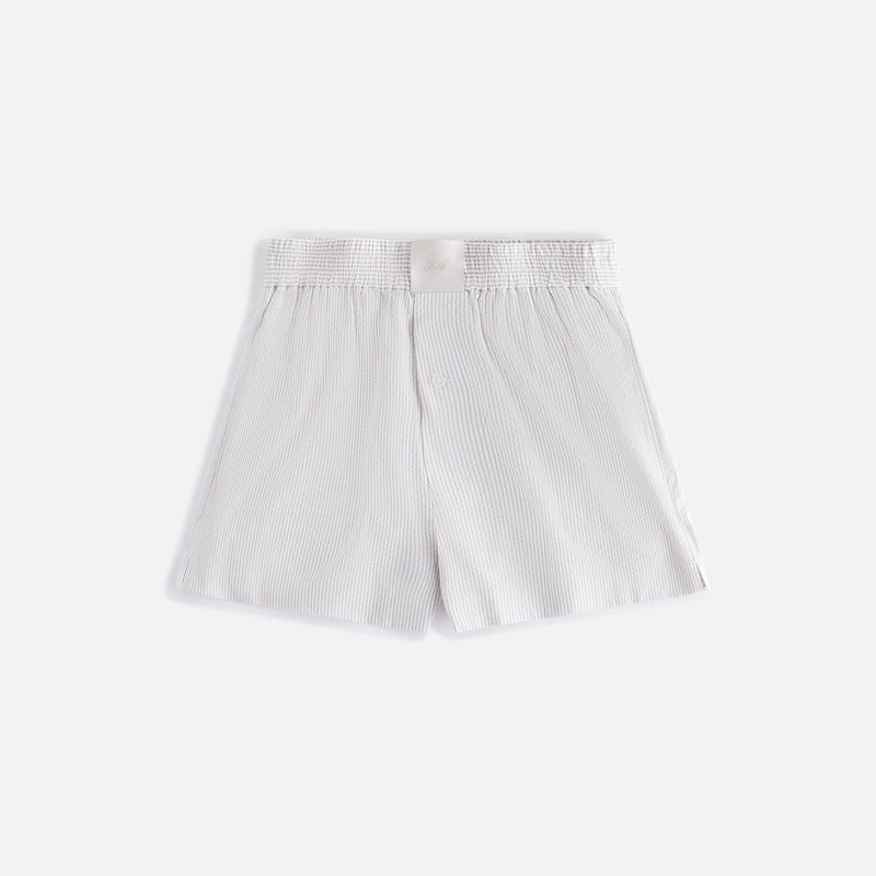 KITH Women's Ida Seersucker Boxer Short - Beige M (MSRP: $145)