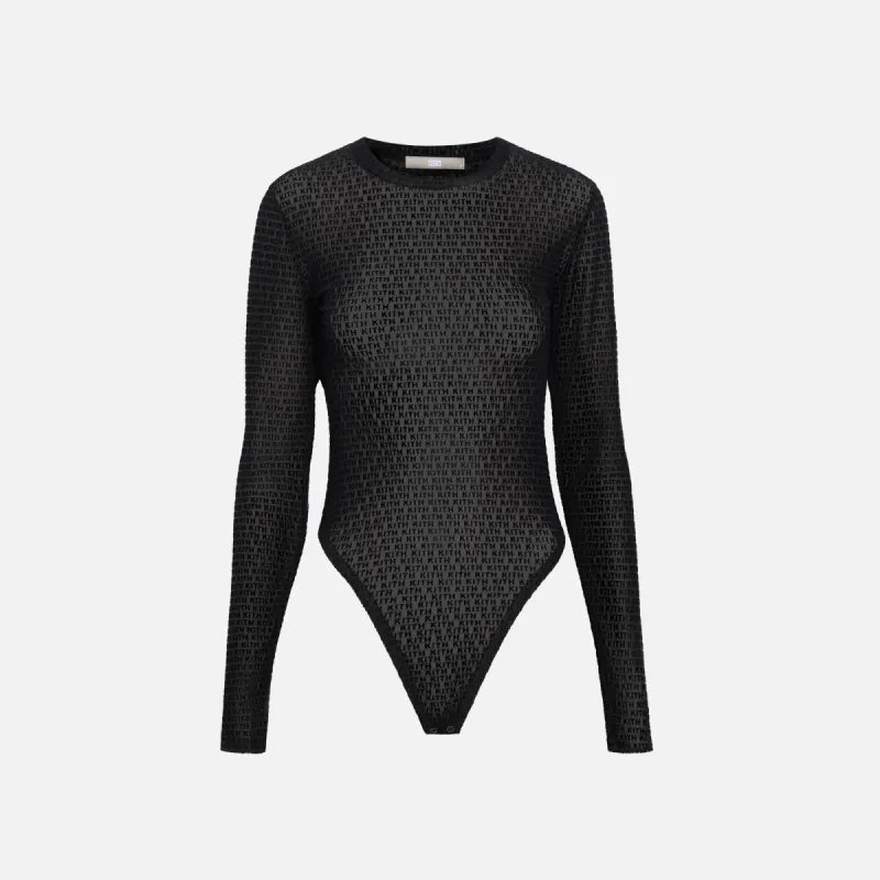 KITH Women's Monogram Velvet Bodysuit - Blk XS MSRP: $250