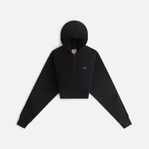 KITH Women's Hillside Henley Hoodie - Blk XL MSRP: $185