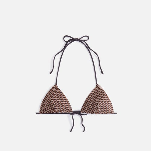 Kith Women's Talia Ii Monogram Tie Top - Brown XS MSRP: $85