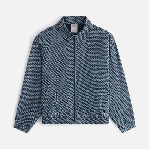 Kith Women's Gesa Monogram Silk Coach Jacket - Navy KITH L MSRP: $220