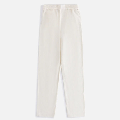 KITH Women's Ida Seersucker Straight Pant - Beige LG MSRP: $195