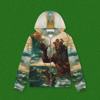 Denim Tears Poseidon's Revenge Multi-Color Zip-Up Hoodie Size XL